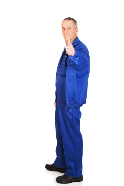 Repairman showing thumbs up — Stock Photo, Image