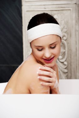banyo kadın banyoda rahatlatıcı.