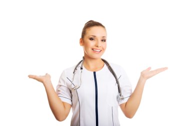 kadın doktor boşaltmak sunulması