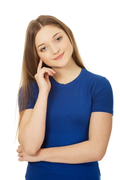 Bela jovem mulher adolescente . — Fotografia de Stock