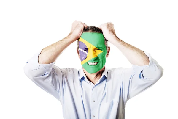 Zralý muž s příznakem Brasil na obličej. — Stock fotografie