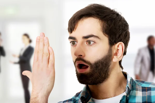Man with shocked facial expression. — Stock Photo, Image