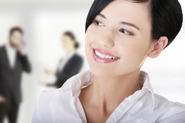 Mulher sorridente alegre. — Fotografia de Stock