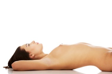 güzel çıplak ince kadın.