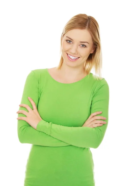 Mulher casual sorrindo . — Fotografia de Stock