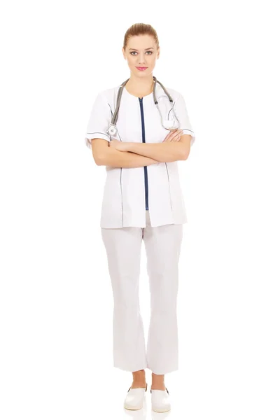 Medical doctor woman with stethoscope. — Stock Photo, Image