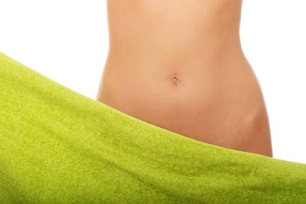 Beautiful slim womans belly. — Stock Photo, Image