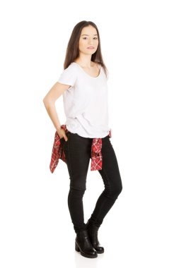 mutlu genç öğrenci.