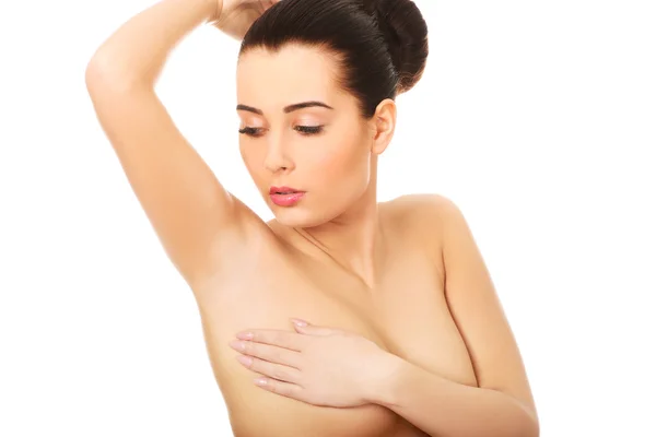 Γυναίκα εξέταση μαστού. — Φωτογραφία Αρχείου