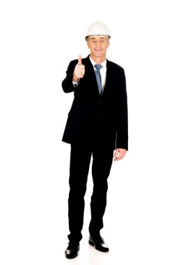 inşaat iş adamı gösteren ok işareti