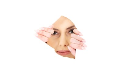 Kağıt sayfa boyunca seyir işkadını.