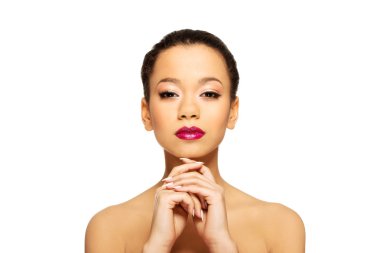 makyaj ile Afrikalı kadın.