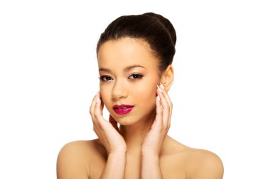 makyaj ile Afrikalı kadın.