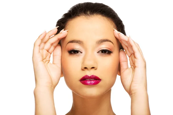 African woman with make up. — Stock Photo, Image