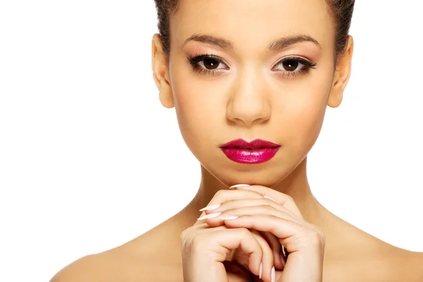 Mujer africana con maquillaje . —  Fotos de Stock