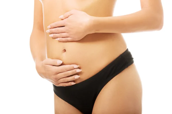 Female slim belly — Stock Photo, Image