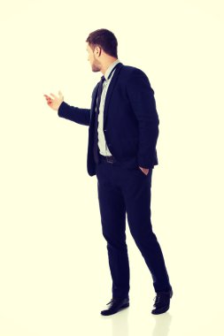 İşadamı gösteren kopya alanı.