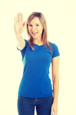 Kadın el dur işareti