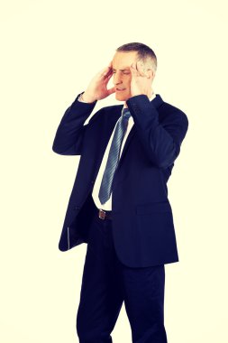 baş ağrısı muzdarip işadamı