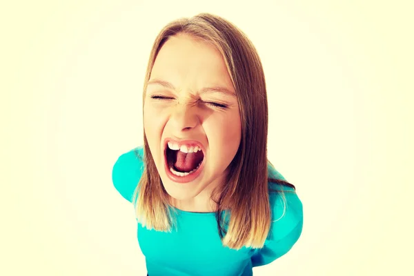 Gritando joven mujer —  Fotos de Stock