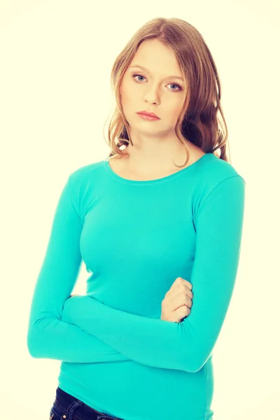 Young worried woman — Stock Photo, Image