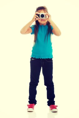 fotoğraf makinesi ile kız