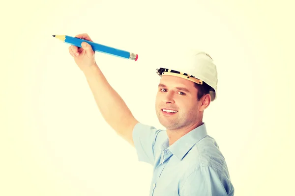 Engineer writing on copy space — Stock Photo, Image