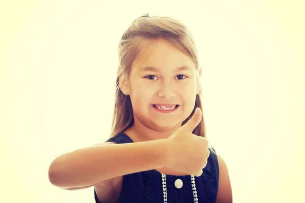 Menina polegares para cima — Fotografia de Stock