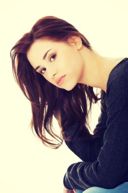 yalnız hüzünlü kadın