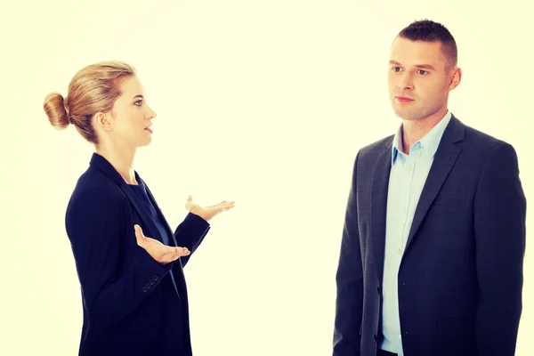 Conversa profissional entre empresários — Fotografia de Stock