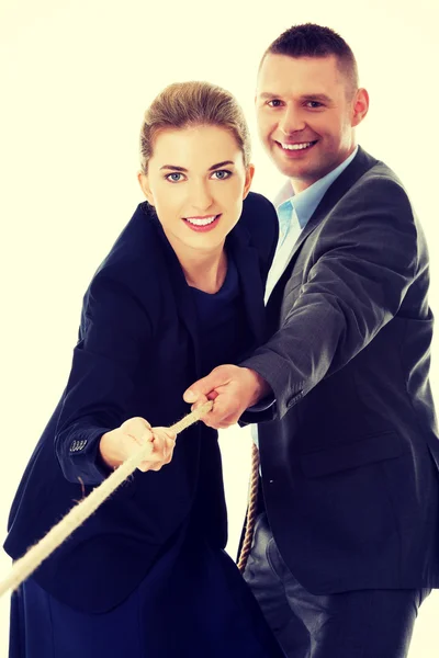 Businesspeople supporting each other — Stock Photo, Image