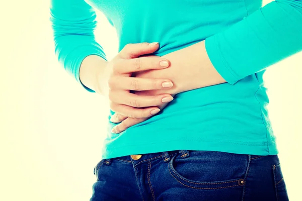 Woman with stomach issues — Stock Photo, Image