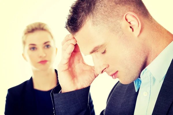 Businesswoman reprimend her partner — Stock Photo, Image