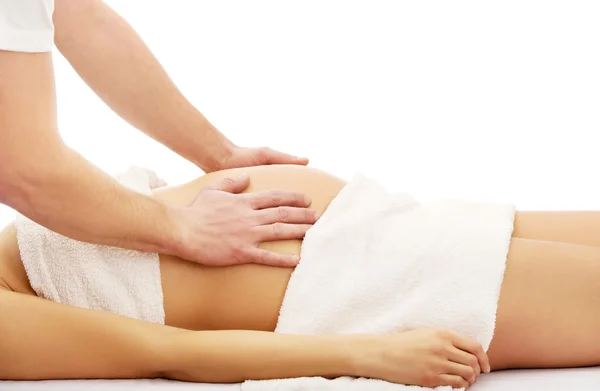 Femme ayant un massage relaxant — Photo