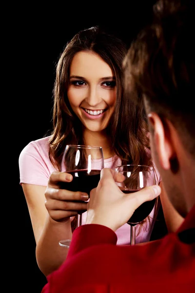 Casal celebrando o Dia de São Valentim . — Fotografia de Stock