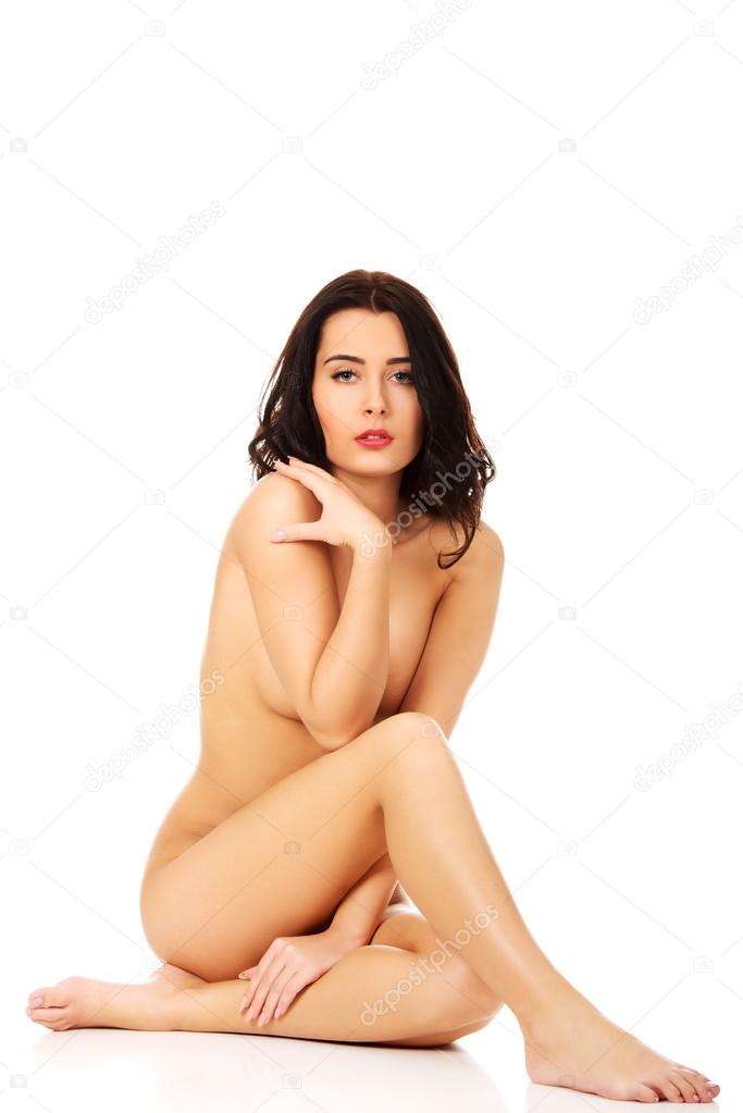 Beautiful naked slim woman.