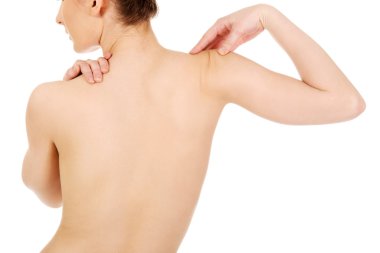 Çıplak kadının omurga.