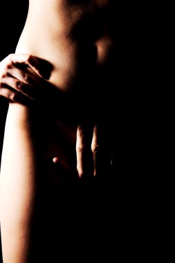 Adam kadının samimi yer dokunmadan.