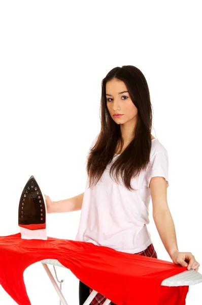 Young woman do the ironing. — Stock Photo, Image