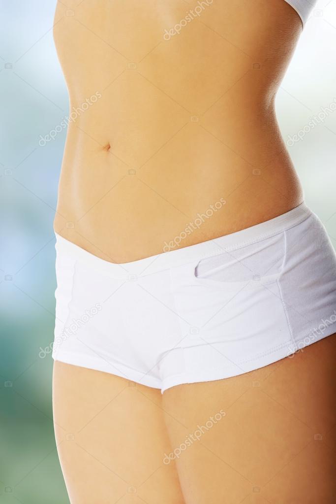 Woman's healthy belly