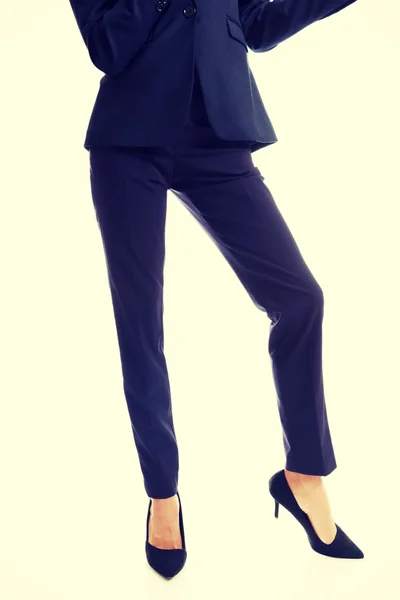 Businesswoman slim legs in high heels — Stock Photo, Image