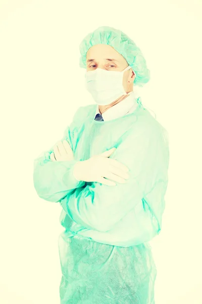 Αρσενικό γιατρός με διπλωμένα χέρια — Φωτογραφία Αρχείου