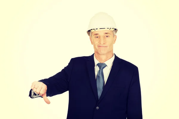 Businessman showing thumbs down — Stock Photo, Image