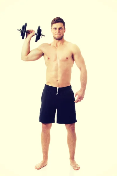 Sport muscolari uomo sollevamento pesi . — Foto Stock