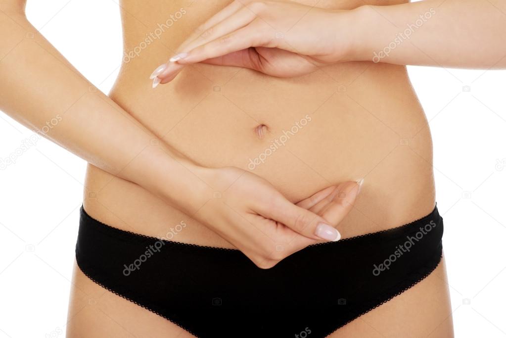 Young woman belly