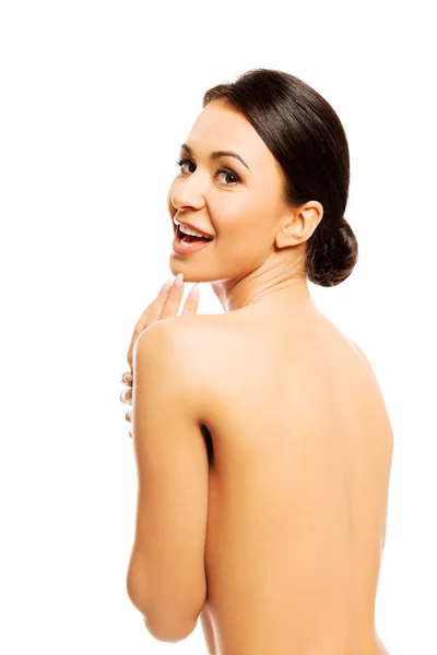 Spa woman touching her chin — Stock Photo, Image