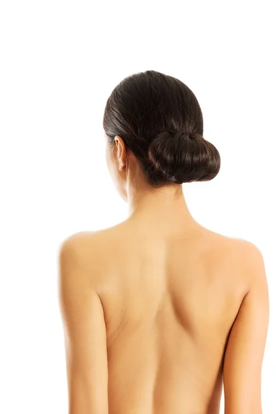 Bakifrån av topless kvinna — Stockfoto