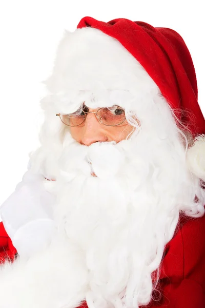 Happy Santa Claus in eyeglasses — Stock Photo, Image
