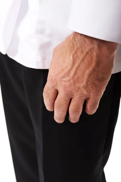 Restaurant chef's hand — Stockfoto