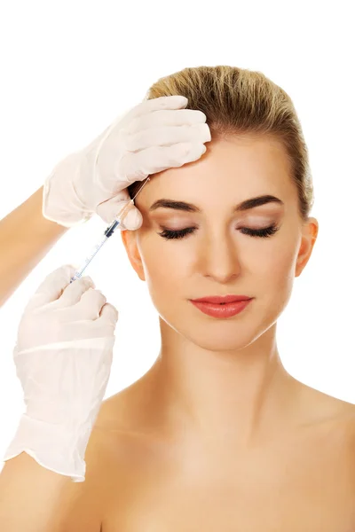 Injection faciale botox cosmétique — Photo